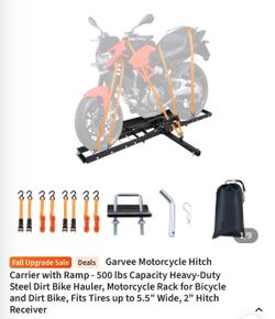 Garvee Motorcycle Hitch Carrier with Ramp
