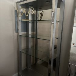 Mirrored Lit Bookcase