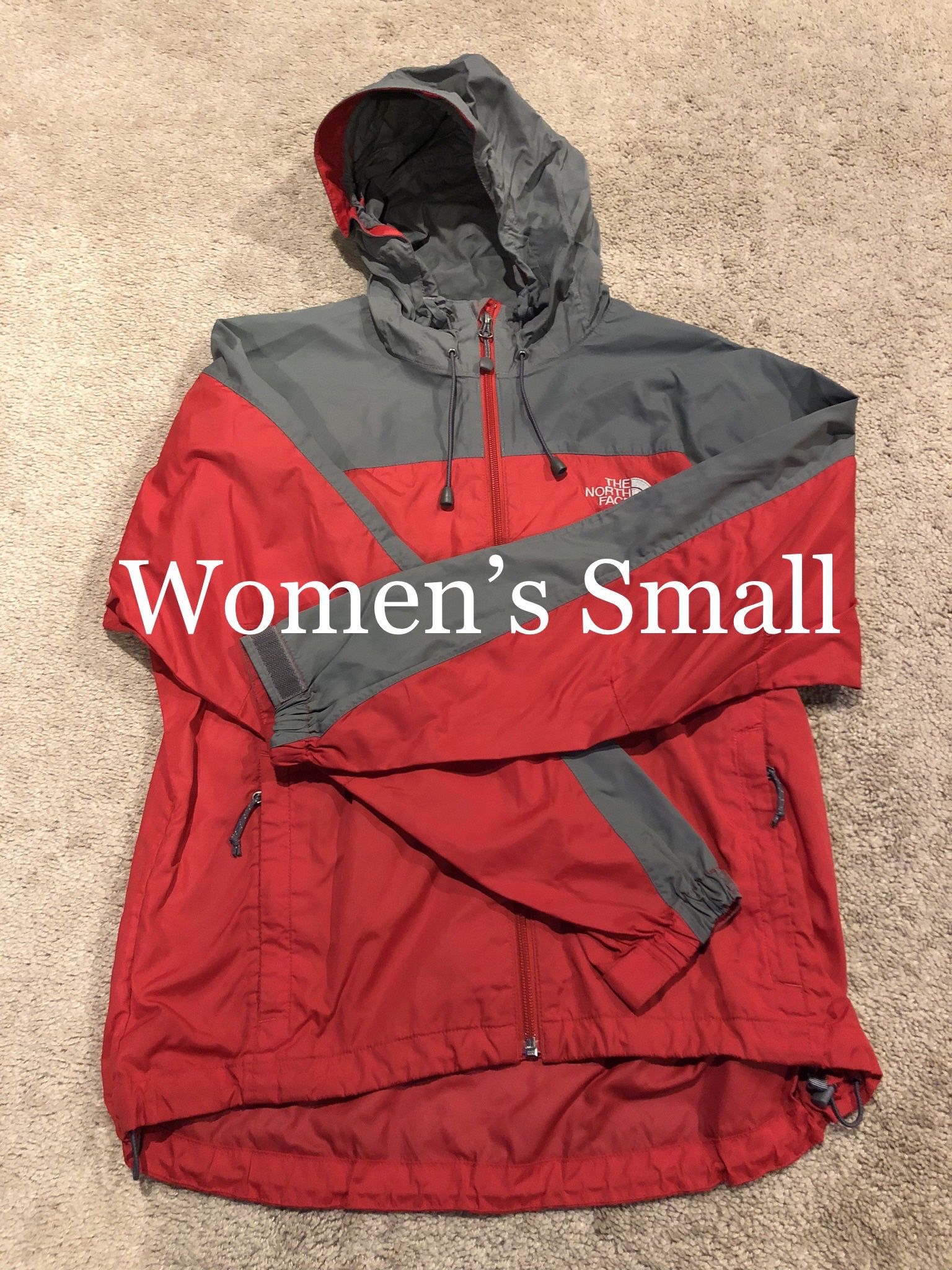NORTH FACE / “Jordan” HyVent  w/ Hood Waterproof Jacket Coat / SIZE: Women’s Small (S) / Like New w/o Tags!! / Red & Grey