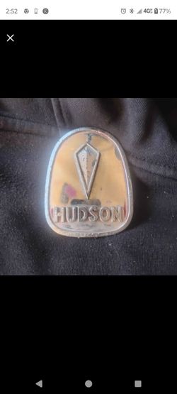 Hudson emblem vintage OEM chrome plated hood/trunk 3" badge 438,56,23