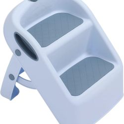 2 Step Stool 3 in 1 Toilet Potty Training Stool Slip Proof Folding 2 Step Sink Bathroom Toilet Stool for Potty Training with Safety Lock Kitchen Helpe