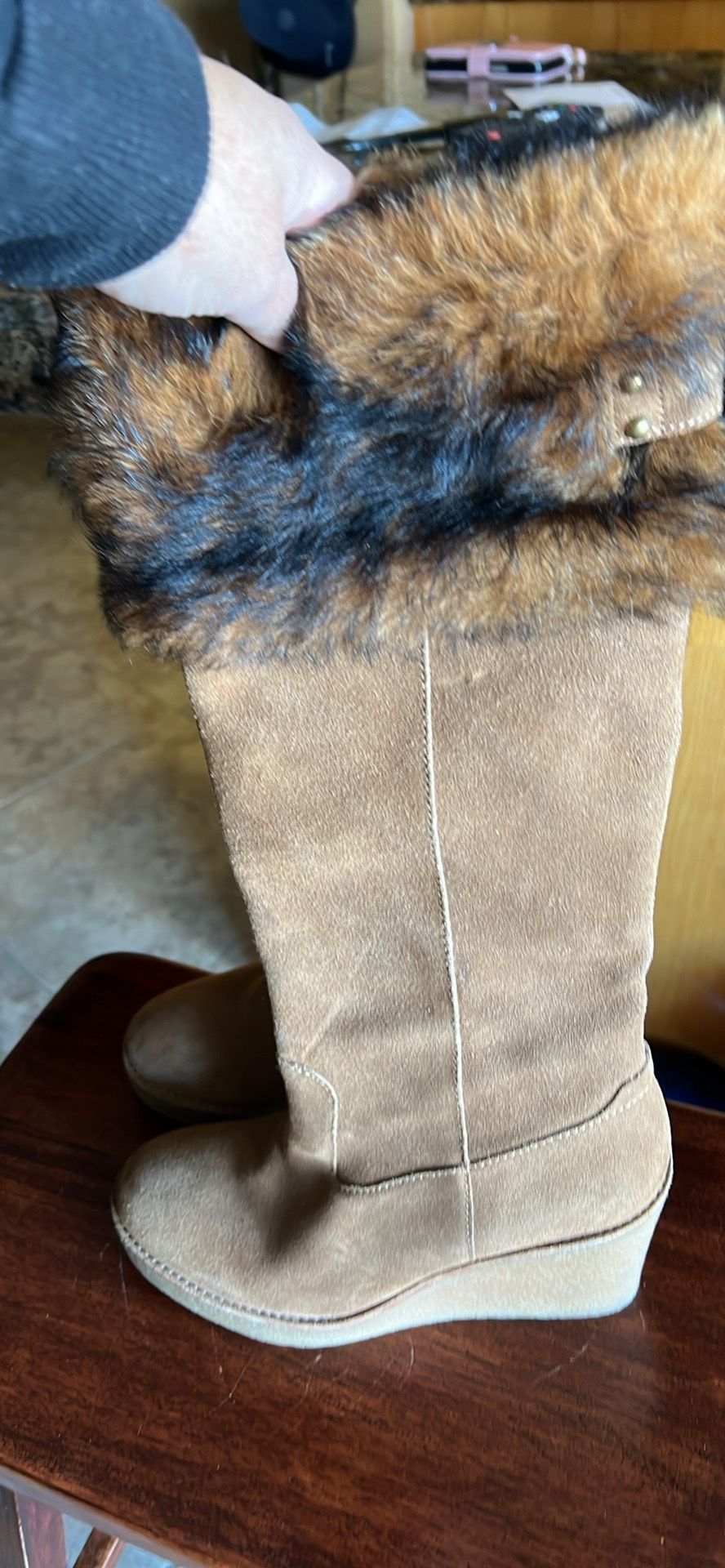 Ugg Valberg Suede Fur Boots