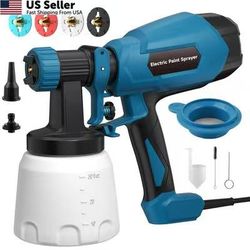 Brand New Paint Sprayer, Electric Spray Paint Gun, 3 Modes & 4 Brass Nozzles