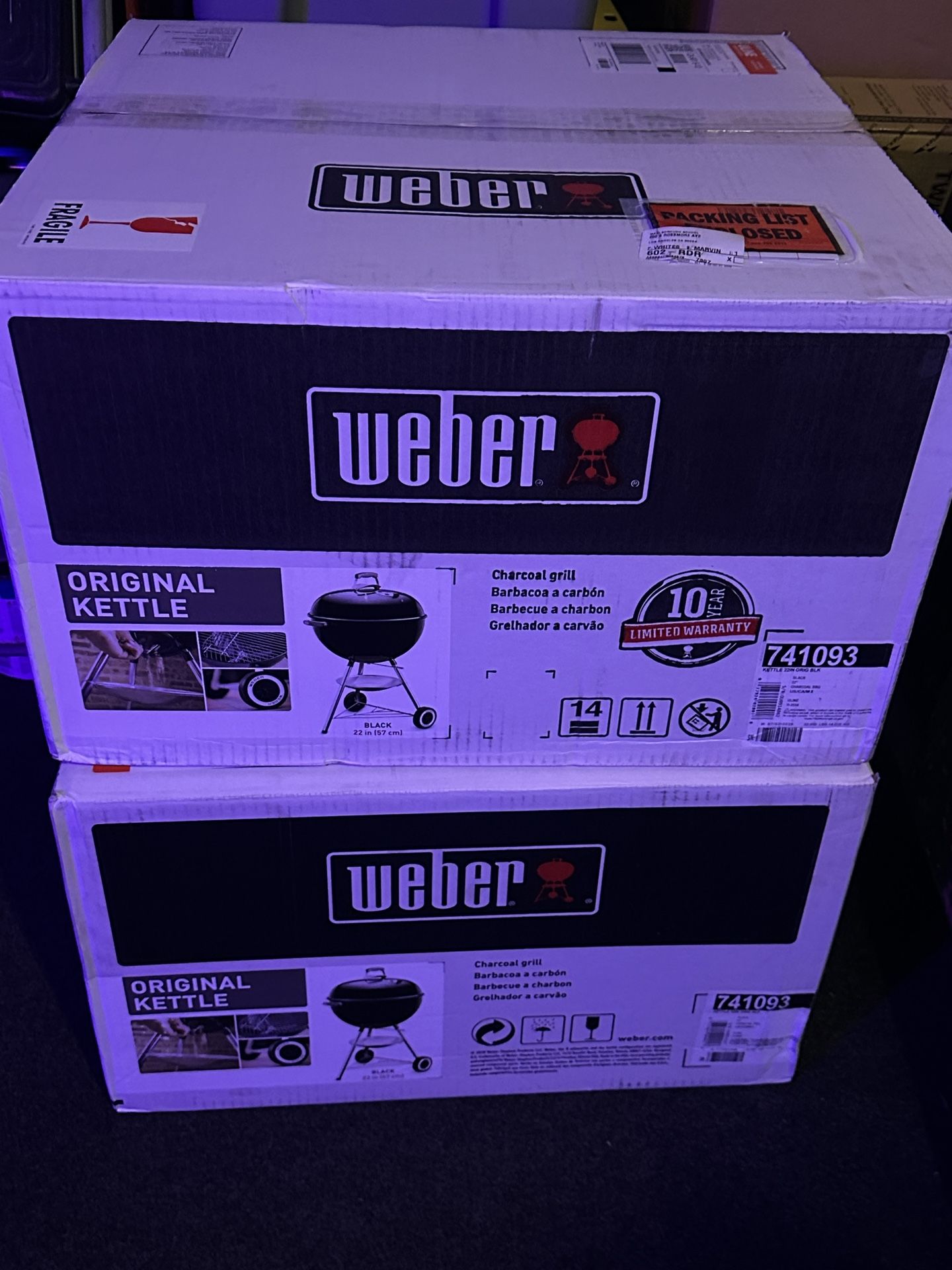 2 Weber Original Kettle $115 Each NEW Norwalk 