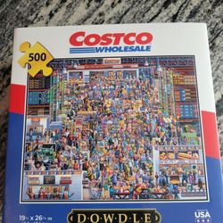 COSTCO WHOLESALE 500PC JIGSAW PUZZLE.   POSTER INCLUDED. 