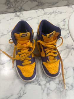 Nike Dunk High Yellow Purple Sneakers