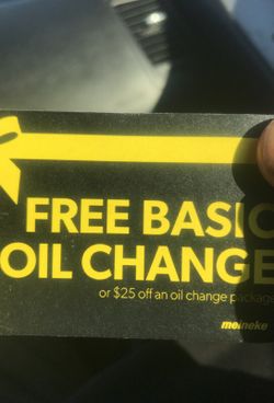 Free basic oil change coupons