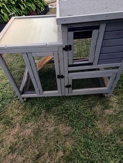 Outdoor Wooden Hutch with Run Small Animal