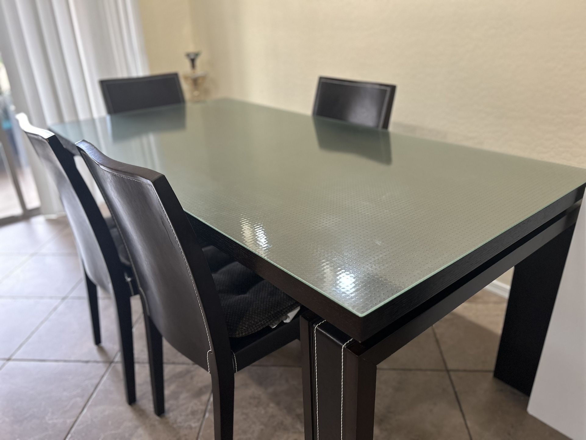 Dining Table Top Glass With 4 Chairs