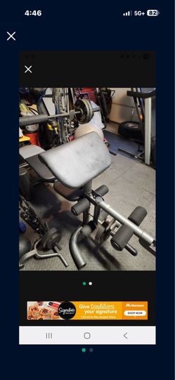 Workout bench and squat rack