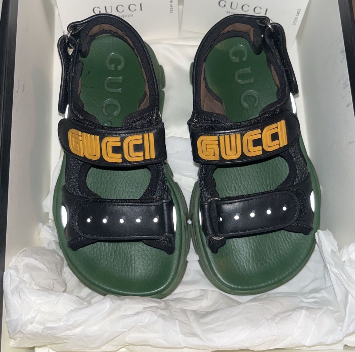 Kids Gucci Sandals Size 29 = 12 In Kids Shoes