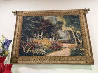 Woven Wall Tapestry Lake Como Garden Tapestry