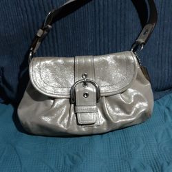 Coach Soho Metallic Gold Champagne Purse Bag 