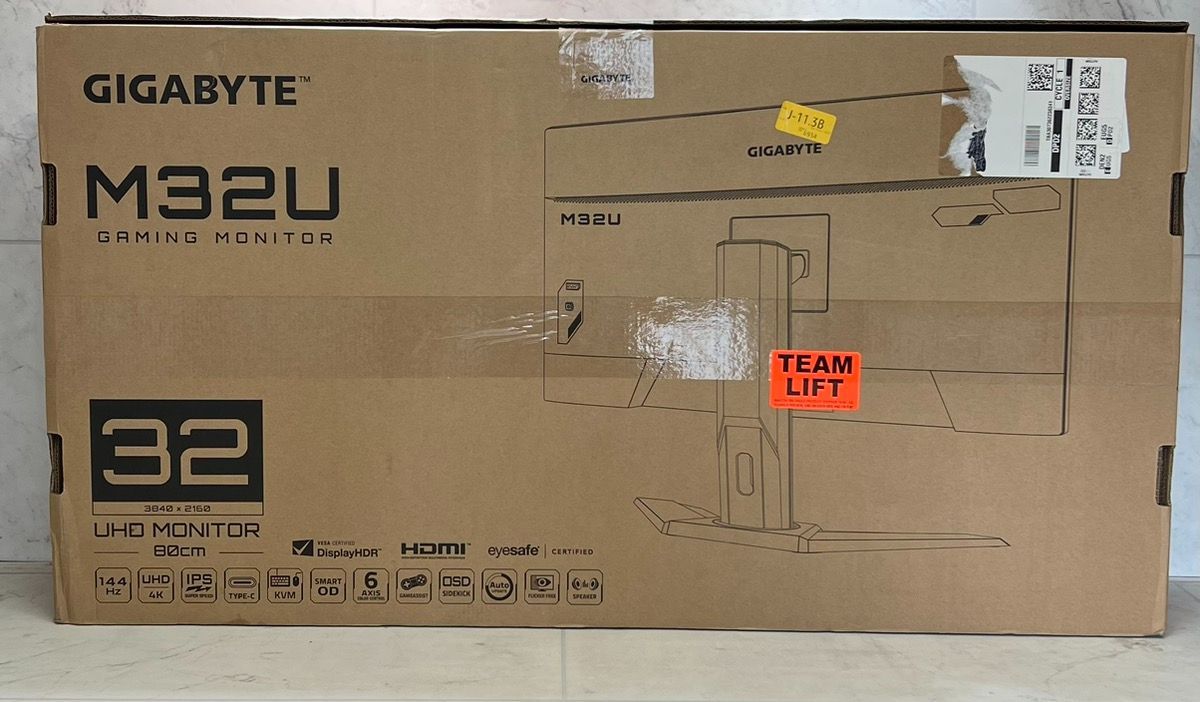 Gigabyte M32U 32" 4K UHD Gaming  Computer Monitor (A1G007008)