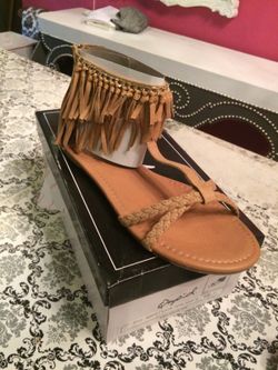 Toffee suede sandals