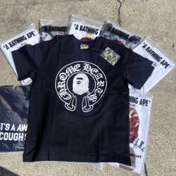 Bape x Chrome Hearts Black Tee