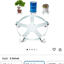 Heavy Drum Dolly on 5 casters pot warehouse dolly
