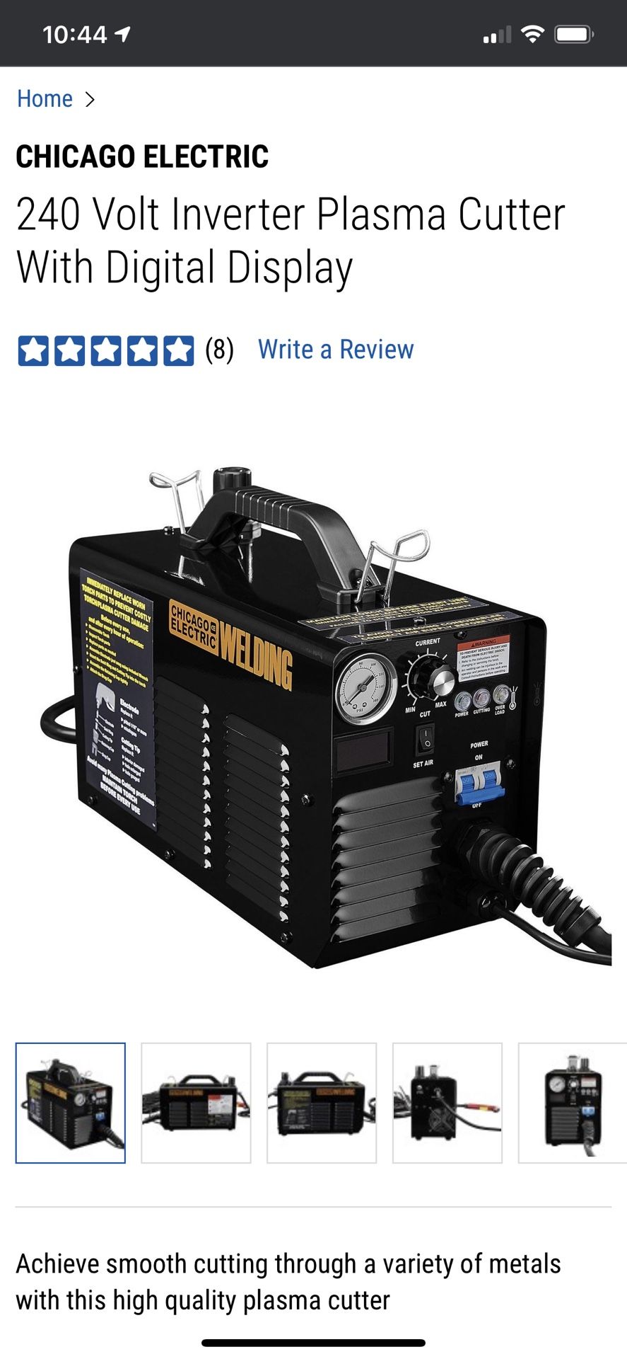 NEW 240 Volt Inverter Plasma Cutter with Digital Display 64808