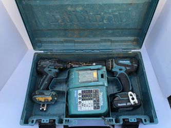 Makita 18v drill set, impact and 3/4” chucked drill.