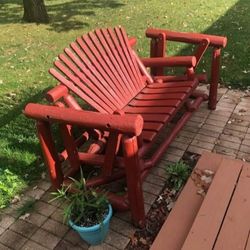 WOOD BENCH GLIDER 
