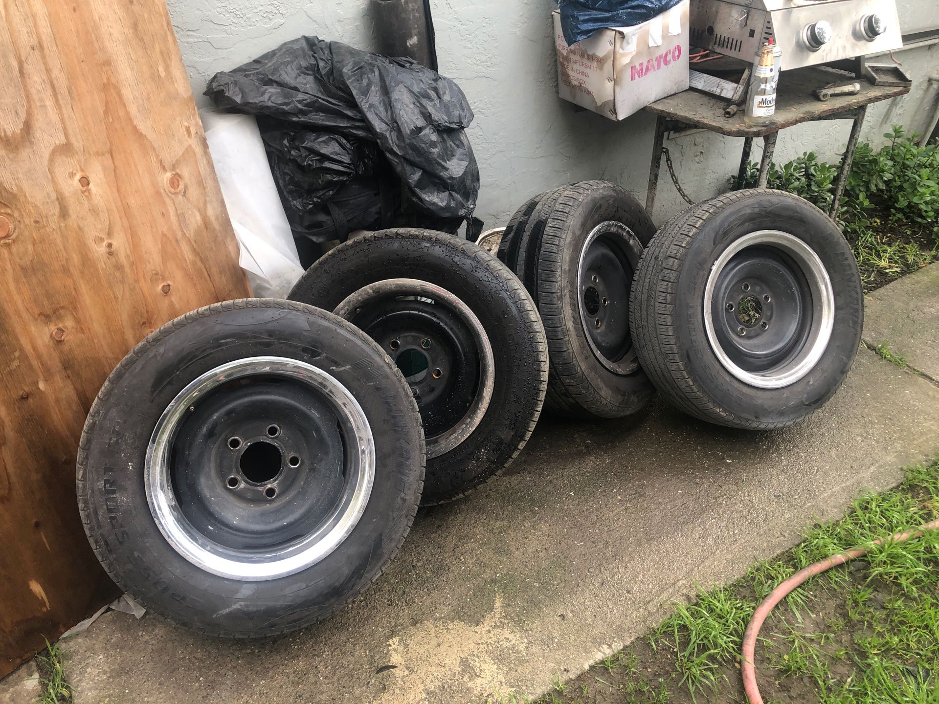 Chevy C1500 rims 5x5 225/60r15 tires have like 25% life