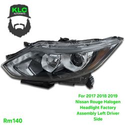 For 2017 2018 2019 Nissan Rouge Halogen Headlight Factory Assembly Left Driver Side