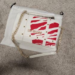 Legit Love Moschino Red and White Crossbody Bag