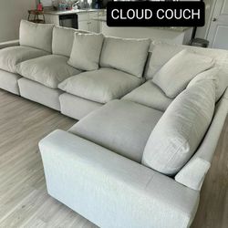 Cloud Modular Sectional Couch Sofa With Ottoman 