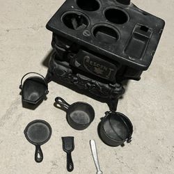 Antique Cast-Iron Stove Oven Toy