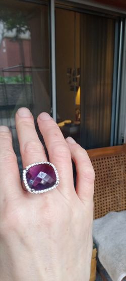 Artificial Amethyst Ring