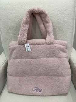 Pink Plush Tote Bag 