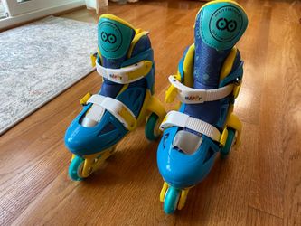 Size 31-34 Kids Trainer Skates - Light Up Wheels, ABEC 5 Bearings, Durable PVC Material, Foam Shoe Lining, Perfect for Active Fun and Adventures,