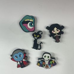 Five Halloween theme croc shoe charms