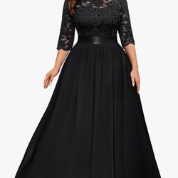 NEW Miusol Floral Lace Formal Maxi Dress – Plus Size 18W 