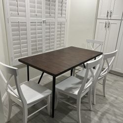 Full Dining Set 4 Albury Cross Back Dining chairs Table for Sale