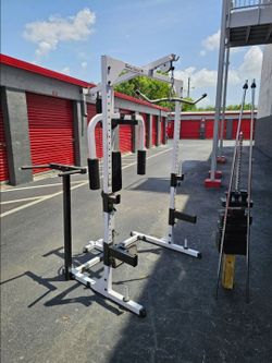 Body Solid Multi-Gym Squat Rack. Lat Pulldown & deeps stations.extra 200Pounds Stucks+ Everything As Appear & Accessories

Delivery for extra
Homestea