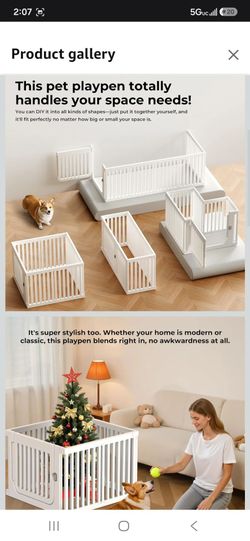 White Modular Pet Playpen