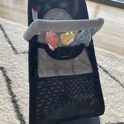 Baby Bjorn bouncer mesh + Toys