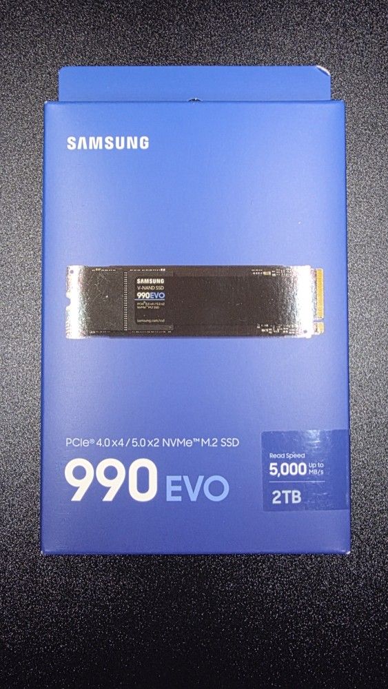 SAMSUNG 990EVO PCle 4.0x4/5.0x2 NVMe M.2 SSD (2TB)