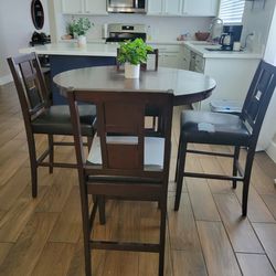Barstool Table With 4 Chairs