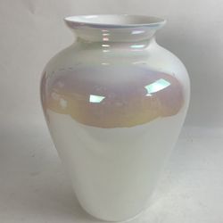 Large Iridescent Glass Vase