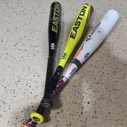 Easton Youth Baseball Bats (3 Total) – USA Baseball Certified
