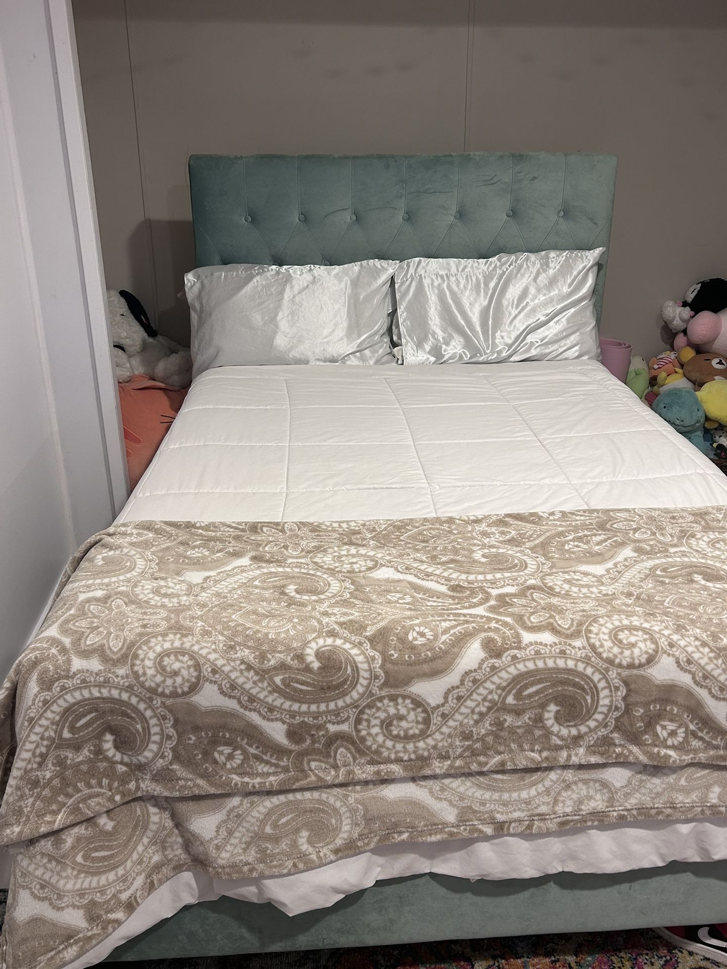 full bed frame + mattress
