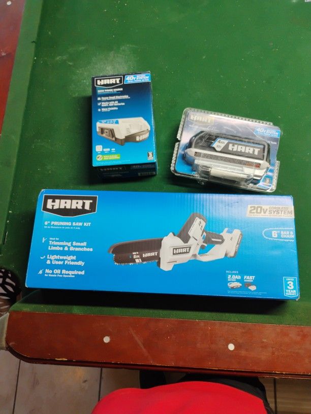 Hart Chainsaw, Battery & Power Source