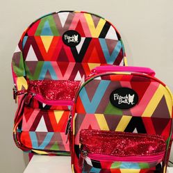 French Bull 16" Multi Colored Set of Backpack and lunch bag