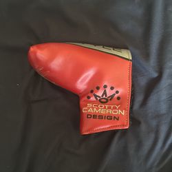 Scotty Cameron Studio Style Putter Head Cover Red Silver Golf Accessory