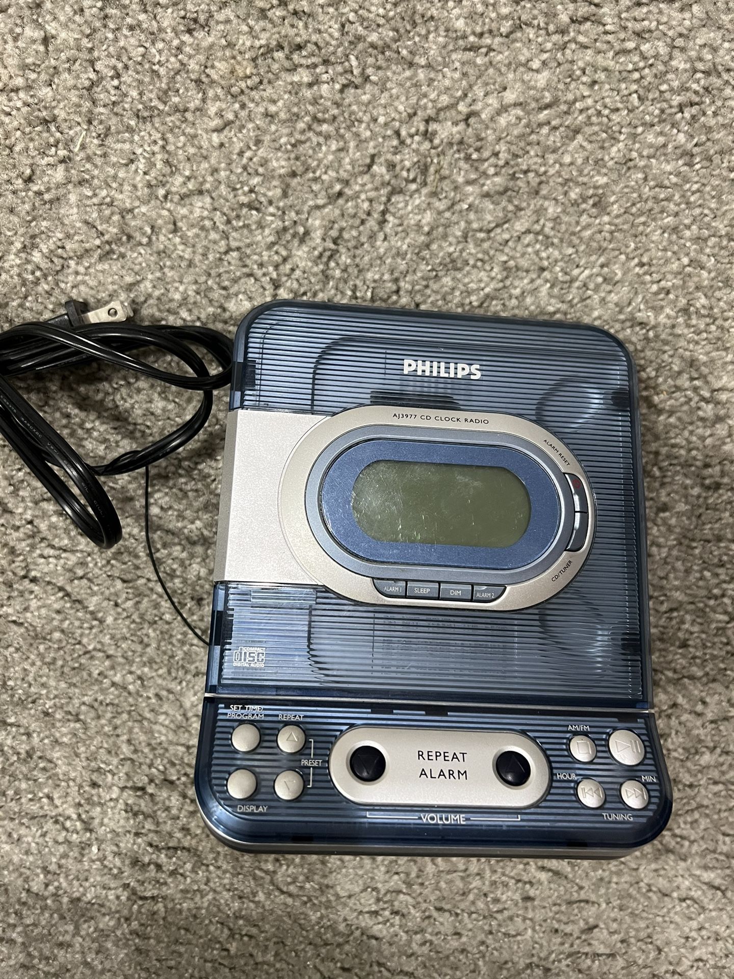 philips alarm clock cd player built in speakers fm am radio - Excellent Condition