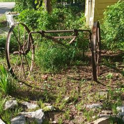 Antique wagon wheels Still On Axle