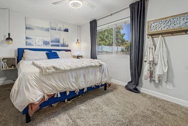 Blue Upholstered Bed Frame