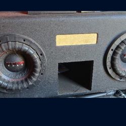 TWO TORO 8 inch FORCED SUBWOOFERS WITH PORTED BOX